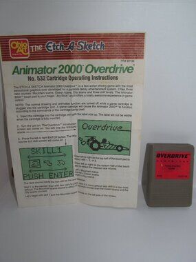 Etch A Sketch Animator 2000 Overdrive Cartridge Road Racing Game #532 1988